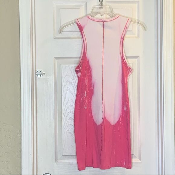 Skims Cotton Rib Tank Mini Dress in Sugar Pink Ombré Size 2X - Picture 2 of 9